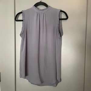 Grey high-neck blouse
